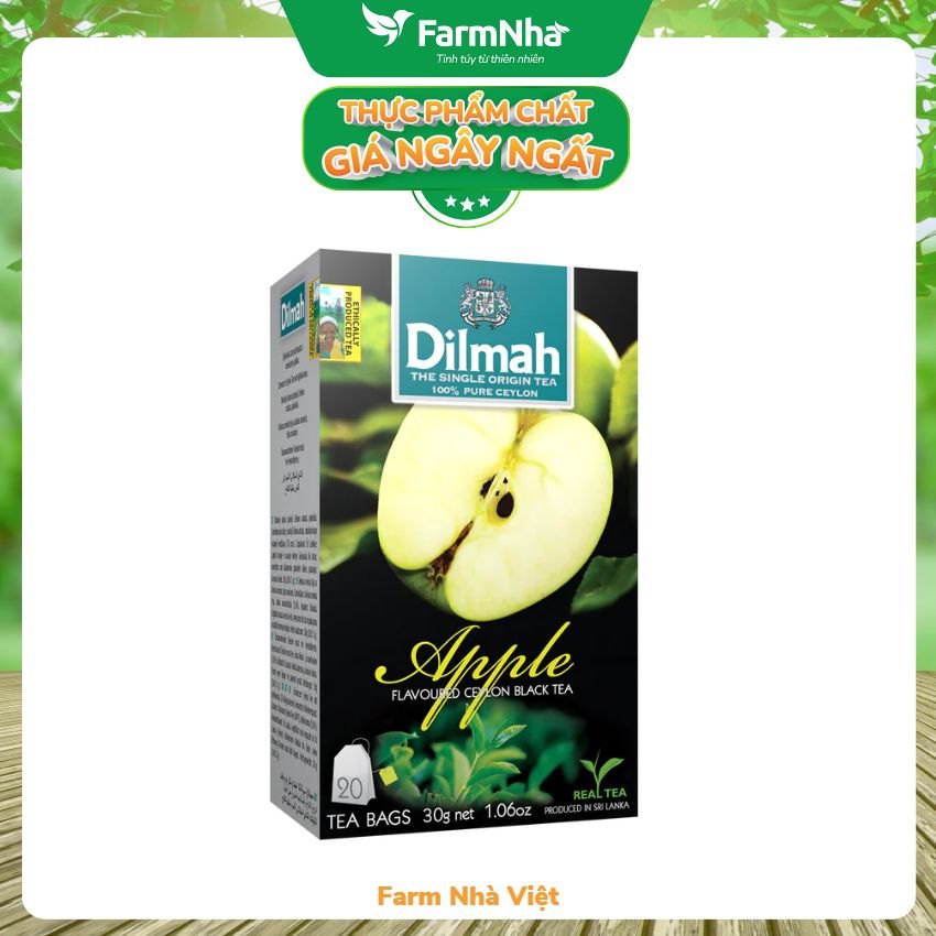 Trà Dilmah Apple Hương Táo túi lọc 20 túi x 1.5g 30g - Tinh hoa trà Sri Lanka