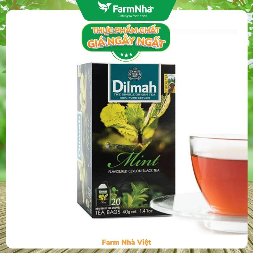 Trà Dilmah Mint vị Bạc Hà túi lọc 30g 20 túi x 1.5g - Tinh hoa trà Sri Lanka