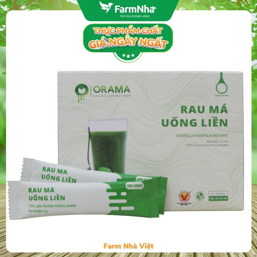 Rau má uống liền ORAMA Quảng Thanh không đường Hộp 15 gói x 3gr