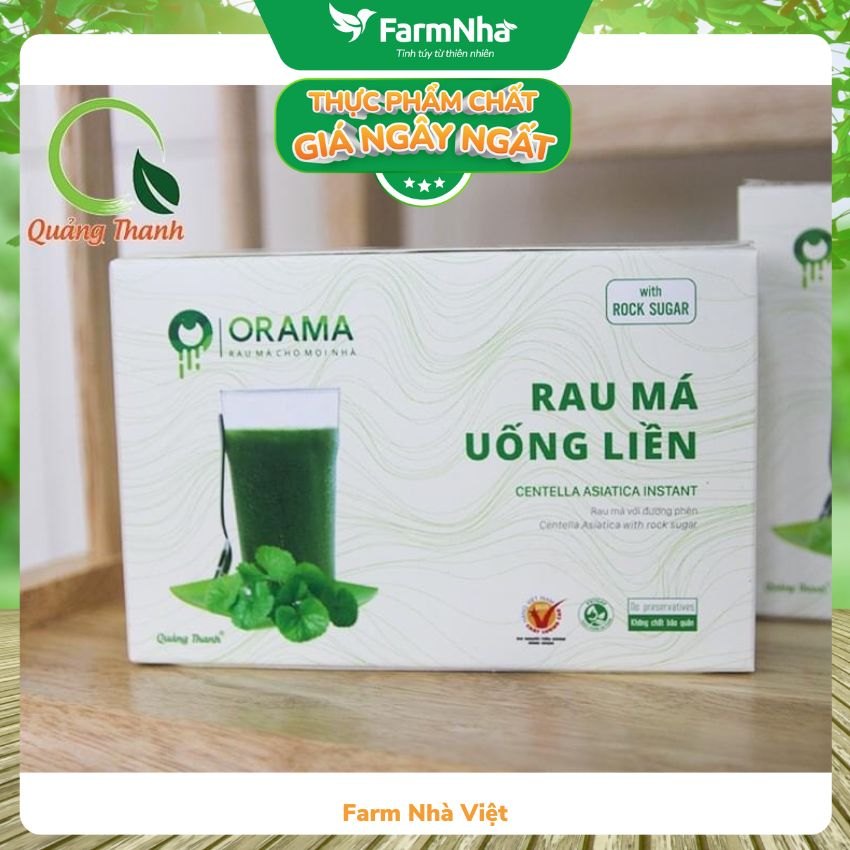 Rau má uống liền ORAMA Quảng Thanh với đường phèn Hộp 10 gói x 15gr