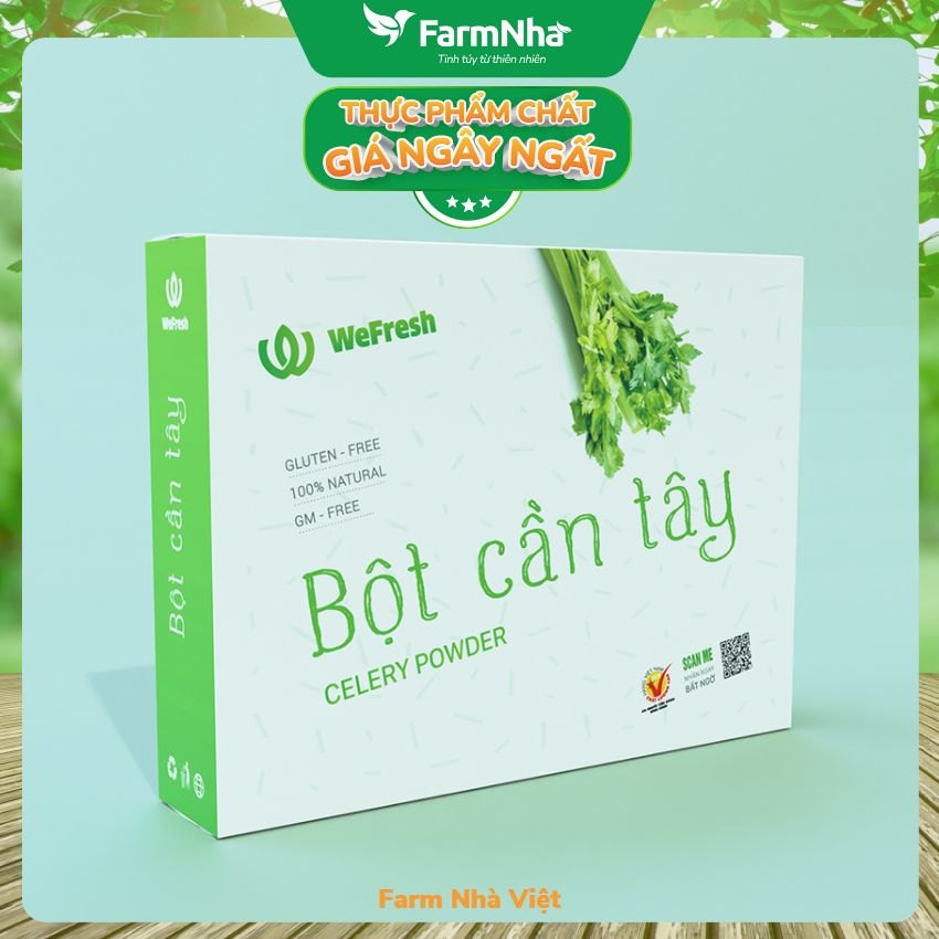 Bột Cần Tây Quảng Thanh WeFresh Hộp 15 gói x 3g - Chuẩn Xuất Khẩu FDA Hoa Kỳ