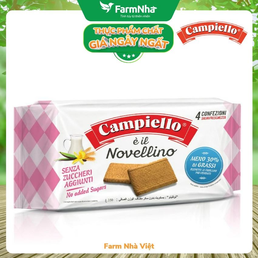 Biscotti Campiello 350g Novellino No Added Sugars - Không thêm đường, dành cho ăn kiêng và tốt cho cơ thể