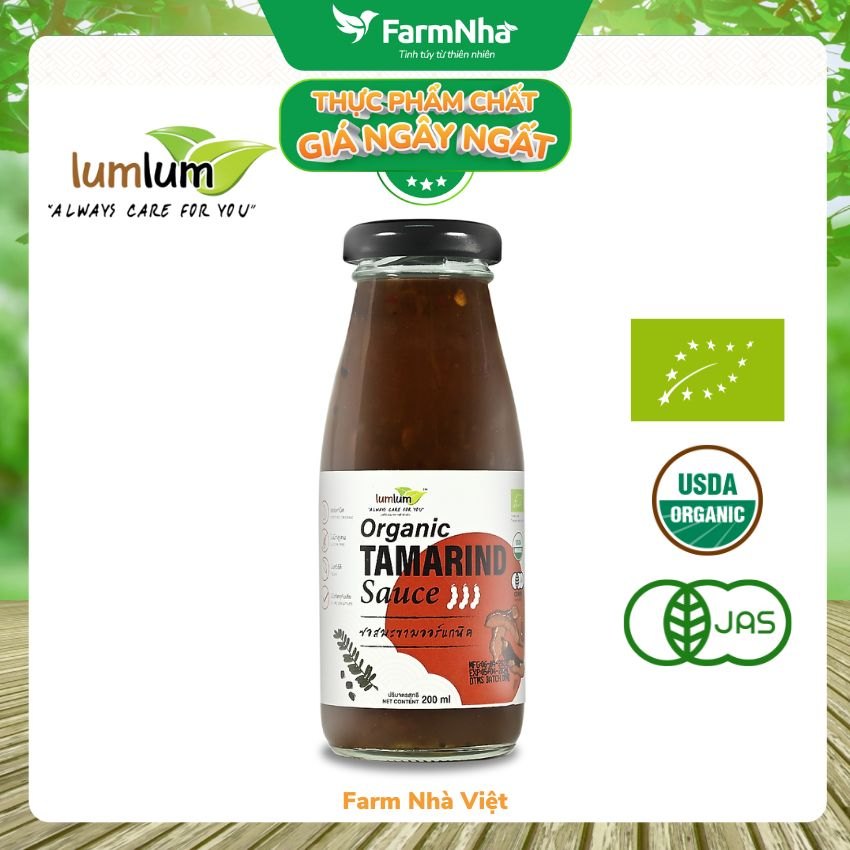 Sốt Me Thái Hữu Cơ Tamarind Sauce Lumlum 200ml - Hương Vị Tinh Tế Từ Thái Lan