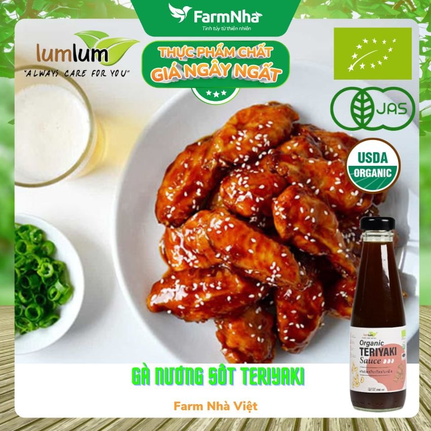 Sốt Teriyaki Hữu Cơ 200ml Lumlum Organic Teriyaki Sauce - Hương Vị Tinh Tế Từ Thái Lan