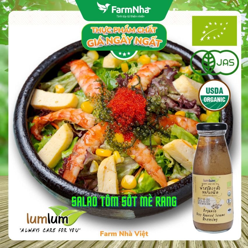 Sốt Mè Rang Hữu Cơ 175ml Lumlum Organic Deep Roasted Sesame Dressing - Hương Vị Châu Á Tuyệt Hảo