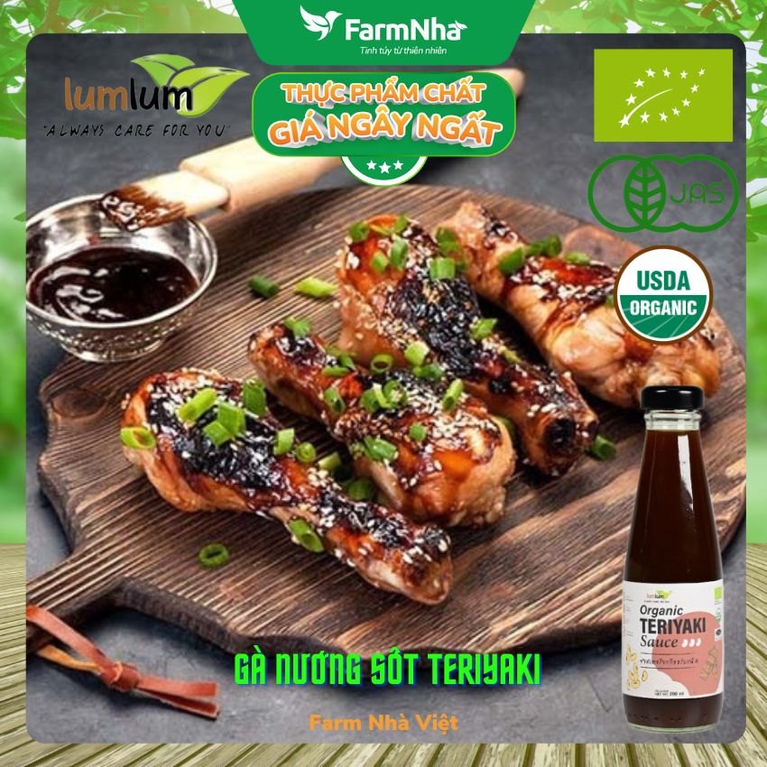 Sốt Teriyaki Hữu Cơ 200ml Lumlum Organic Teriyaki Sauce - Hương Vị Tinh Tế Từ Thái Lan