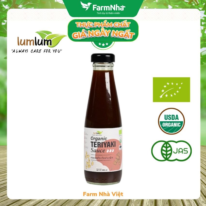 Sốt Teriyaki Hữu Cơ 200ml Lumlum Organic Teriyaki Sauce - Hương Vị Tinh Tế Từ Thái Lan