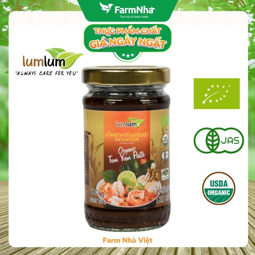 Sốt Tom Yum hữu cơ 120g Lumlum Organic Tom Yum Sauces - Hương Vị Thái Lan Tinh Khiết