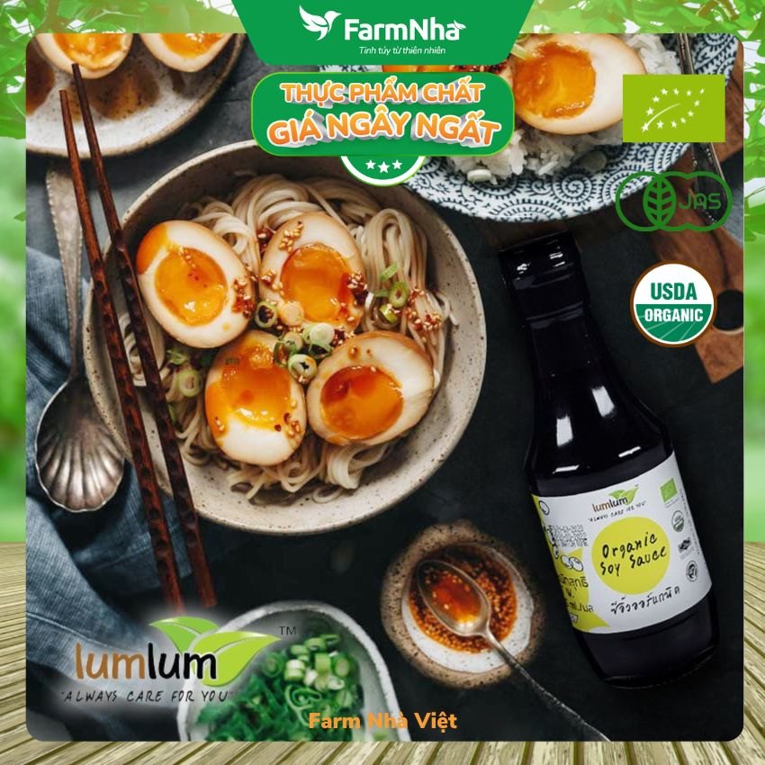 Nước Tương Đậu Nành Hữu Cơ Lumlum 200ml - Organic Soy Sauce Hương Vị Tự Nhiên Từ Thái Lan