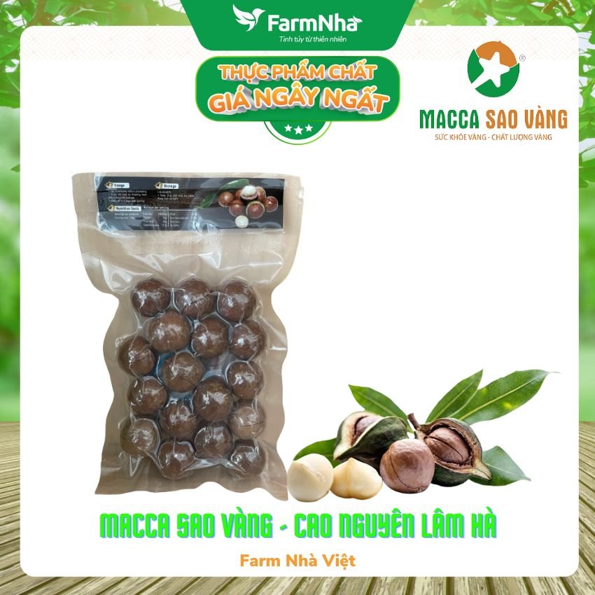 Macca Nứt Vỏ Sao Vàng Túi 100gr – Giúp cuộc sống khỏe mạnh