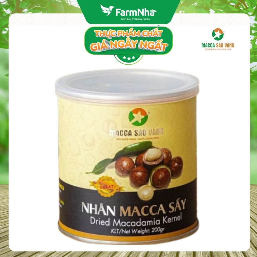 Nhân hạt Macca Sao Vàng 200gr Tuyển Chọn Đặc Biệt – Chất lượng tuyệt vời từ cao nguyên Lâm Hà, giúp cuộc sống khỏe mạnh