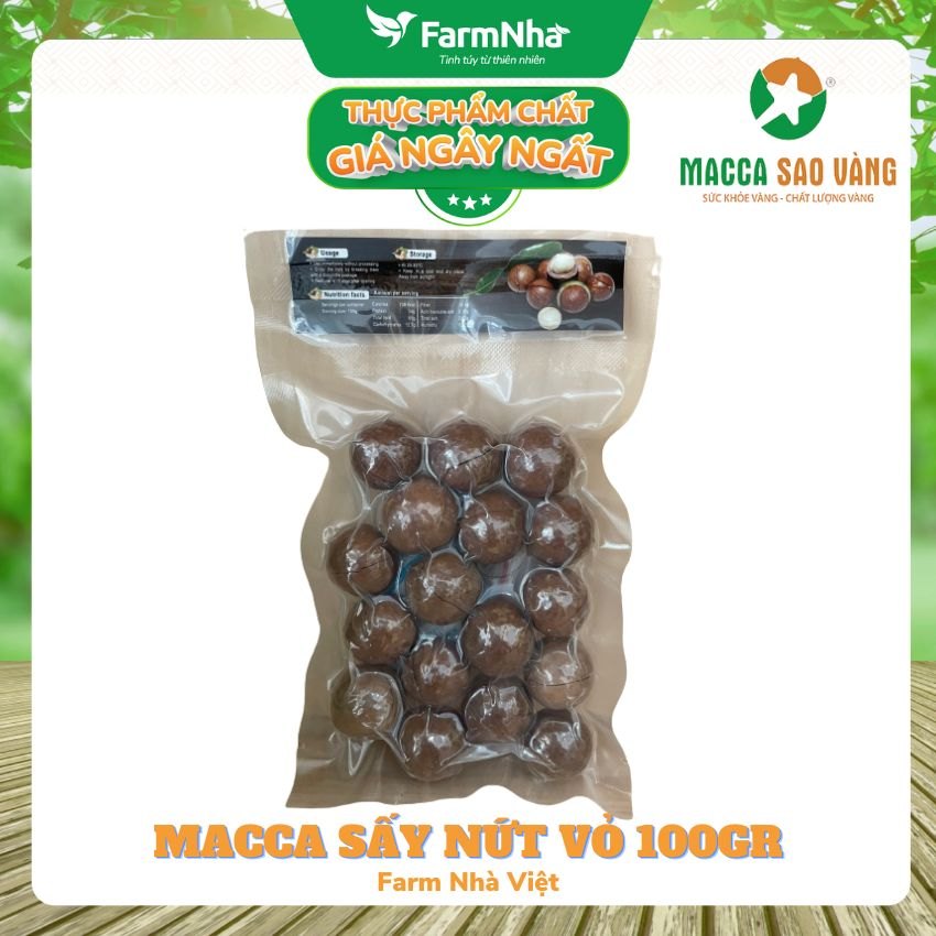 Macca Nứt Vỏ Sao Vàng Túi 100gr – Giúp cuộc sống khỏe mạnh