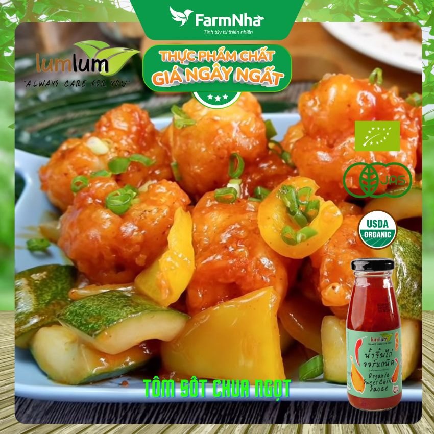 Sốt Ớt Chua Ngọt Hữu Cơ Lumlum 200g Organic Sweet Chilli Sauce - Đánh Thức Vị Giác Cùng Organic Sweet Chilli Sauce