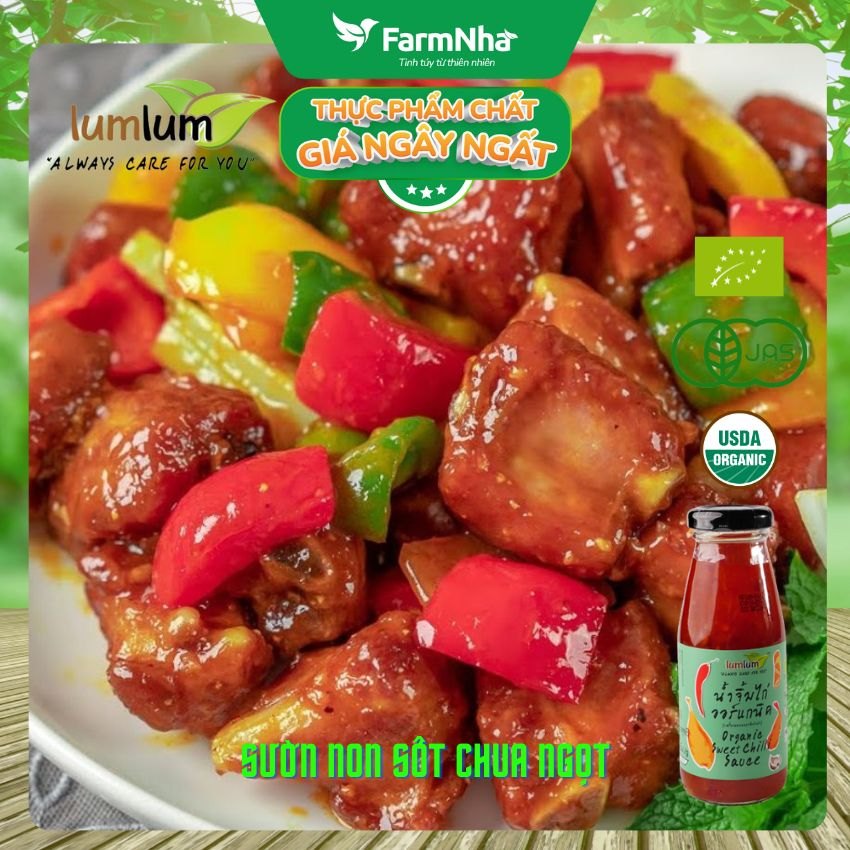 Sốt Ớt Chua Ngọt Hữu Cơ Lumlum 200g Organic Sweet Chilli Sauce - Đánh Thức Vị Giác Cùng Organic Sweet Chilli Sauce