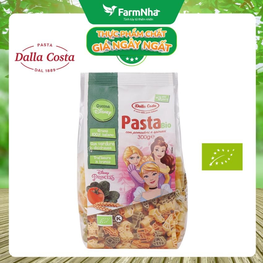 Nui Hữu Cơ Rau Củ Cho Bé Dalla Costa Hình Công Chúa DisNey 300g - Dalla Costa Organic Pasta Bio Disney Princess