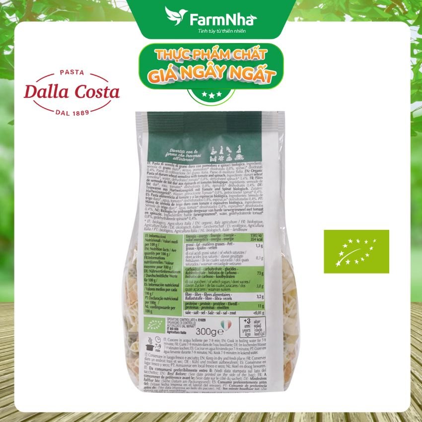 Nui Hữu Cơ Rau Củ Cho Bé Dalla Costa Hình Công Chúa DisNey 300g - Dalla Costa Organic Pasta Bio Disney Princess