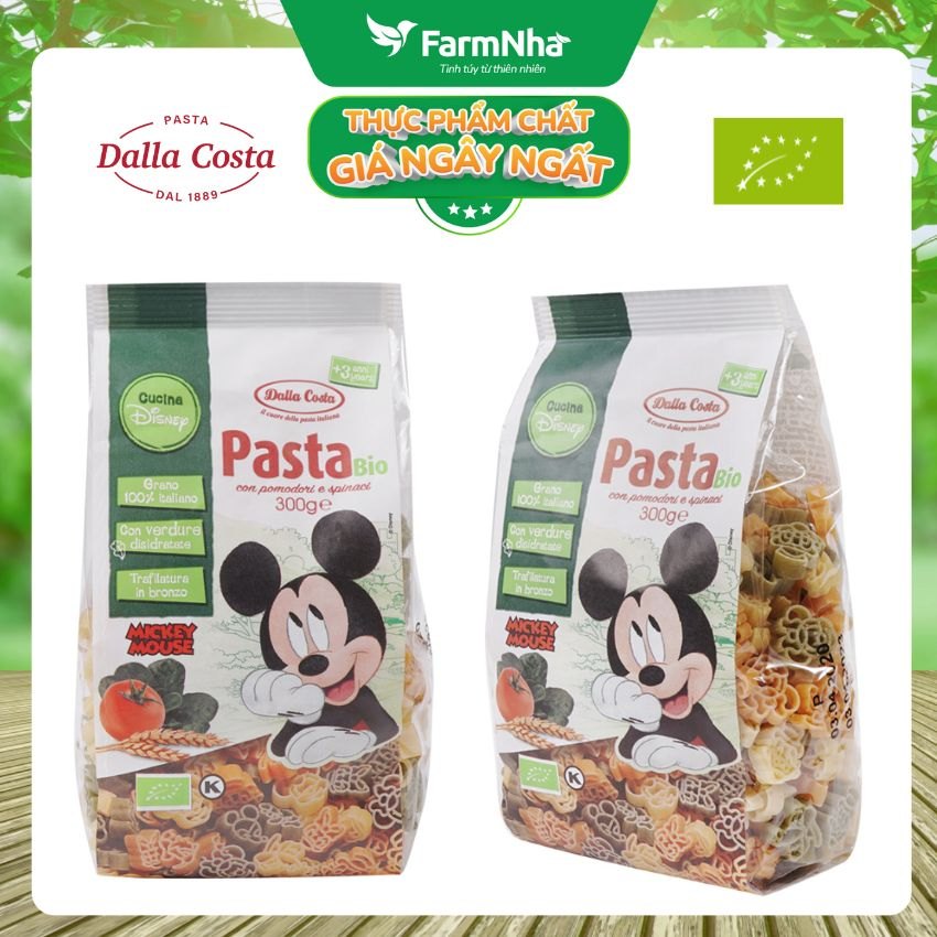 Nui Hữu Cơ Rau Củ Cho Bé Dalla Costa Hình Chuột Mickey 300g - Dalla Costa Organic Pasta Bio Mickey Mouse