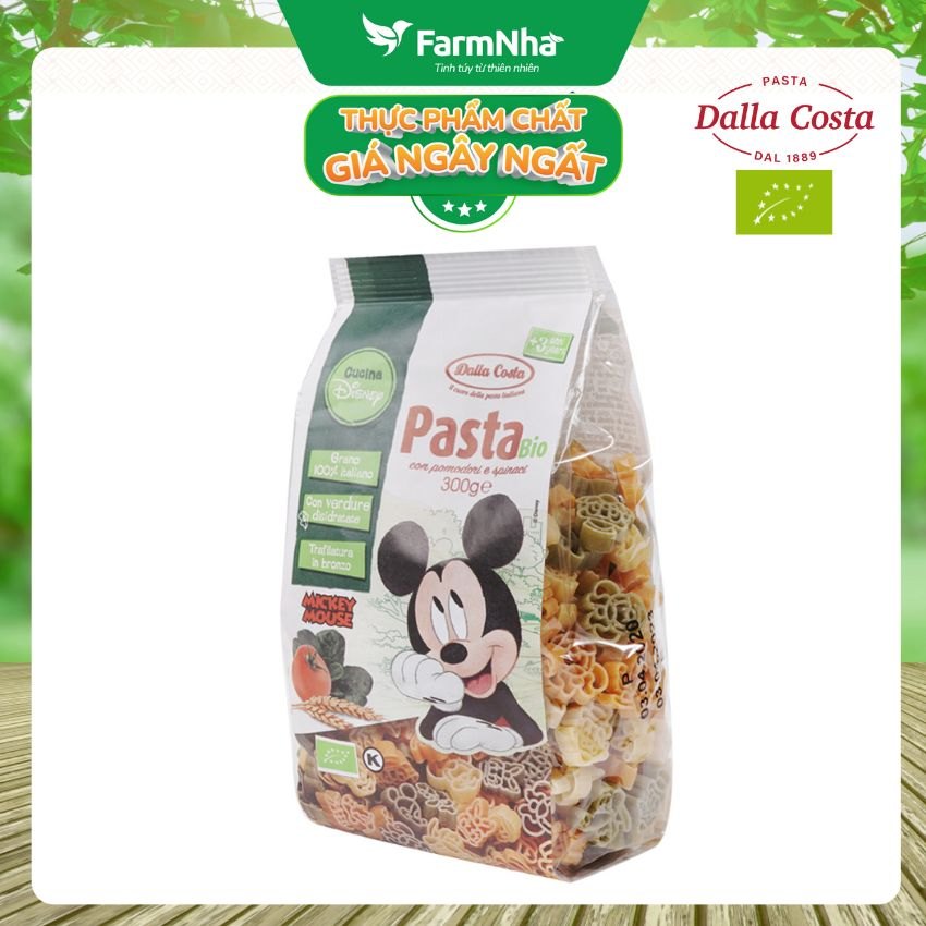 Nui Hữu Cơ Rau Củ Cho Bé Dalla Costa Hình Chuột Mickey 300g - Dalla Costa Organic Pasta Bio Mickey Mouse