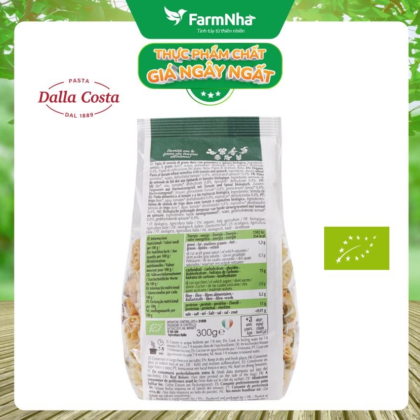 Nui Hữu Cơ Rau Củ Cho Bé Dalla Costa Hình Chuột Mickey 300g - Dalla Costa Organic Pasta Bio Mickey Mouse