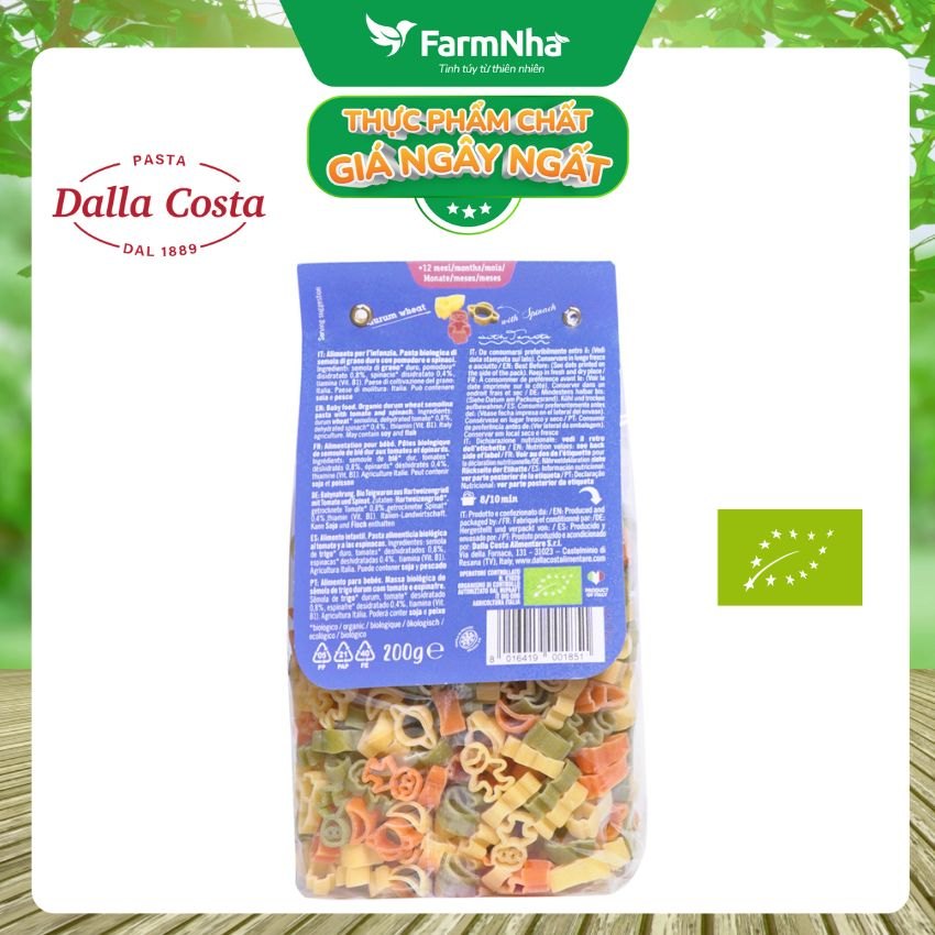 Nui Hữu Cơ Rau Củ Cho Bé Dalla Costa Hình Space 200g - Dalla Costa Organic Baby Pasta Space