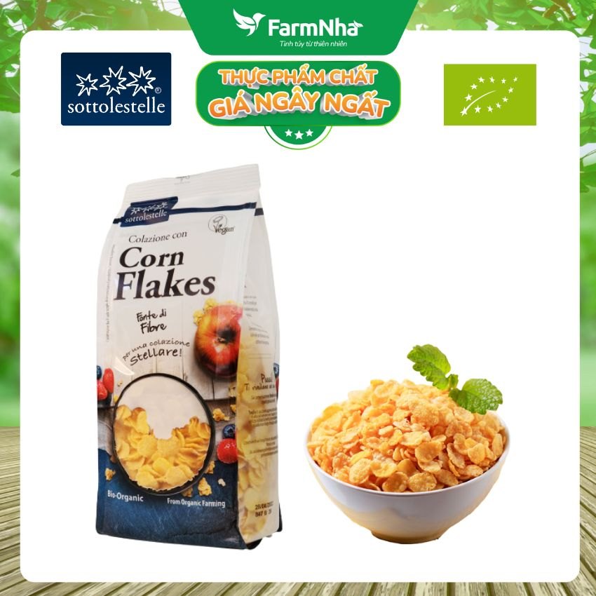 Ngũ Cốc Hữu Cơ Bắp Ngô Cán Dẹp 250g Sottolestelle Organic Corn Flakes