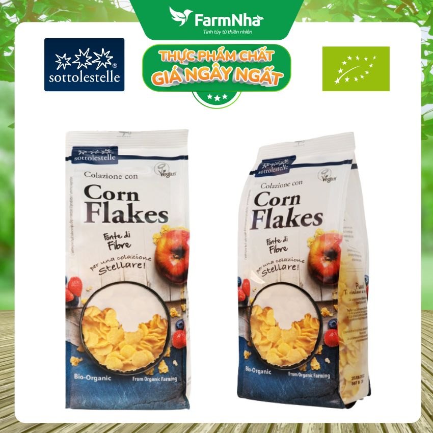 Ngũ Cốc Hữu Cơ Bắp Ngô Cán Dẹp 250g Sottolestelle Organic Corn Flakes