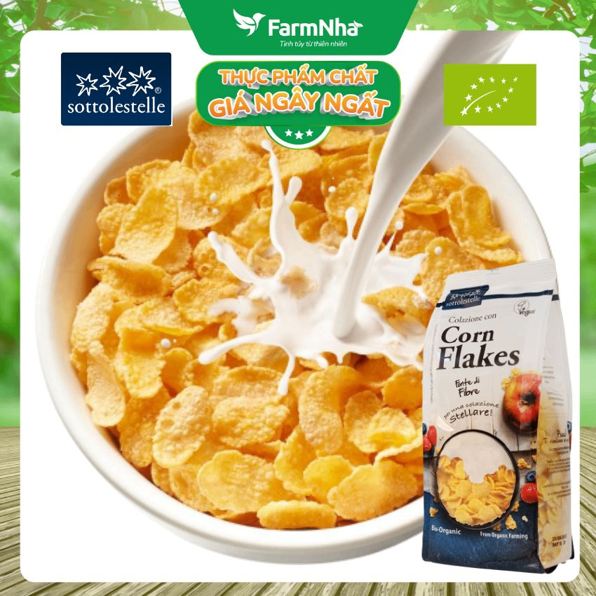 Ngũ Cốc Hữu Cơ Bắp Ngô Cán Dẹp 250g Sottolestelle Organic Corn Flakes