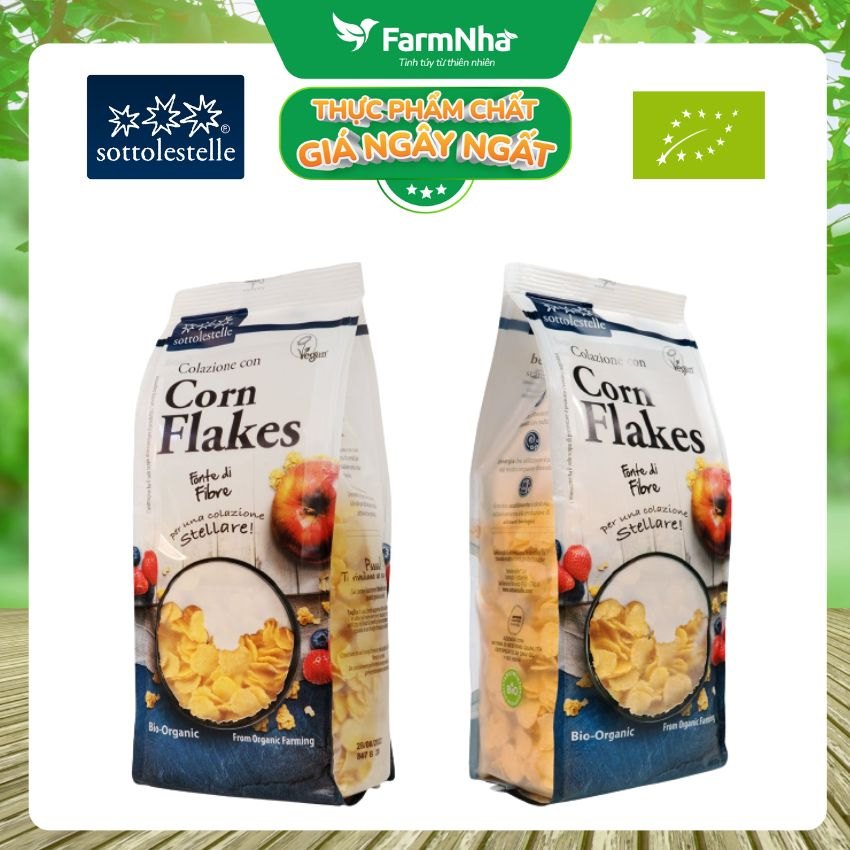 Ngũ Cốc Hữu Cơ Bắp Ngô Cán Dẹp 250g Sottolestelle Organic Corn Flakes