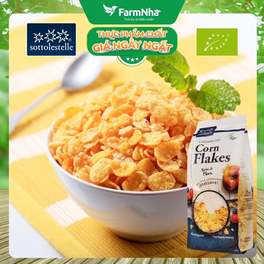 Ngũ Cốc Hữu Cơ Bắp Ngô Cán Dẹp 250g Sottolestelle Organic Corn Flakes