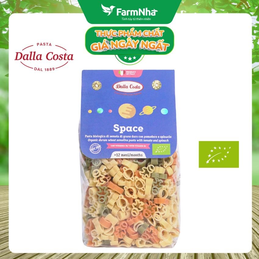 Nui Hữu Cơ Rau Củ Cho Bé Dalla Costa Hình Space 200g - Dalla Costa Organic Baby Pasta Space