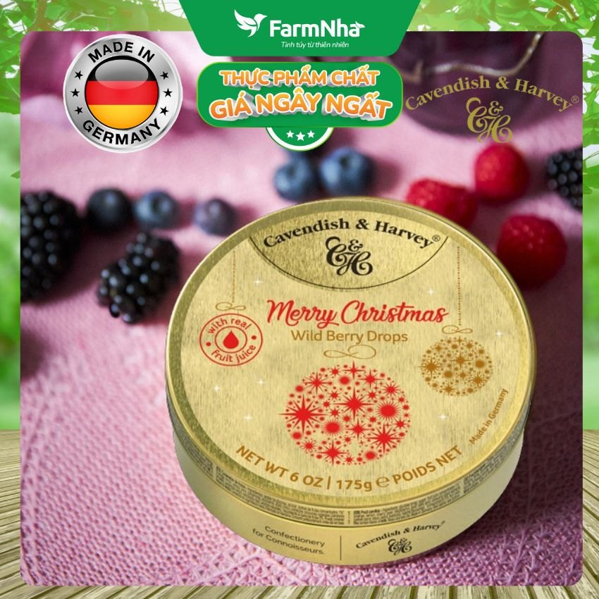 (Combo 5 Hộp) Kẹo Trái Cây Cavendish & Harvey Christmas 175g Wild Berry - Phiên Bản Đặc Biệt Giáng Sinh