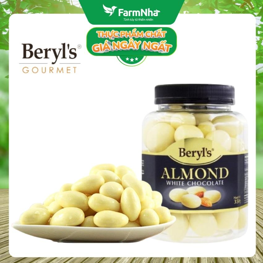 Sô cô la Beryl's 350g Almond White Chocolate - Hương vị tuyệt vời giữa Sô cô la trắng và hạnh nhân thơm giòn