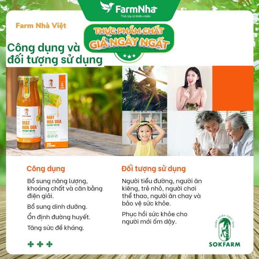 (Combo 3) Mật hoa dừa Sokfarm 250g - Bổ sung khoáng chất và kiểm soát đường huyết hiệu quả