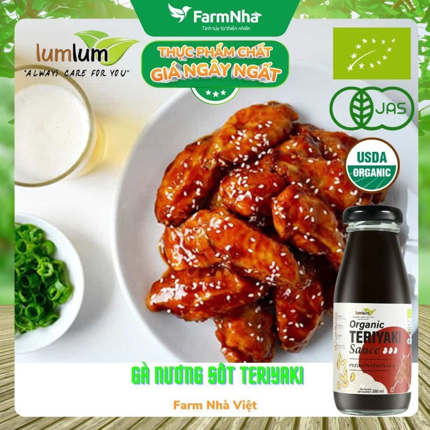 (Combo 3) Sốt Teriyaki Hữu Cơ 200ml Lumlum Organic Teriyaki Sauce - Hương Vị Tinh Tế Từ Thái Lan