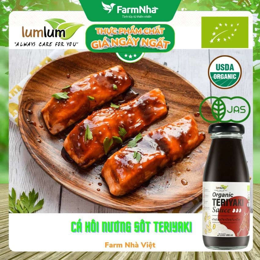 (Combo 3) Sốt Teriyaki Hữu Cơ 200ml Lumlum Organic Teriyaki Sauce - Hương Vị Tinh Tế Từ Thái Lan