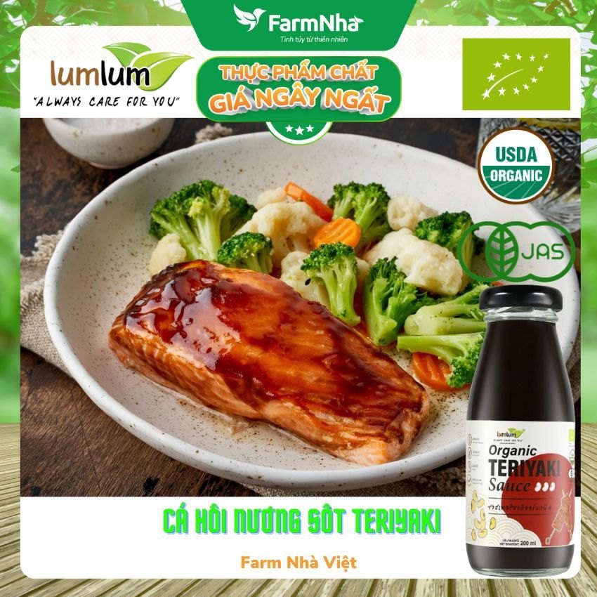 (Combo 3) Sốt Teriyaki Hữu Cơ 200ml Lumlum Organic Teriyaki Sauce - Hương Vị Tinh Tế Từ Thái Lan