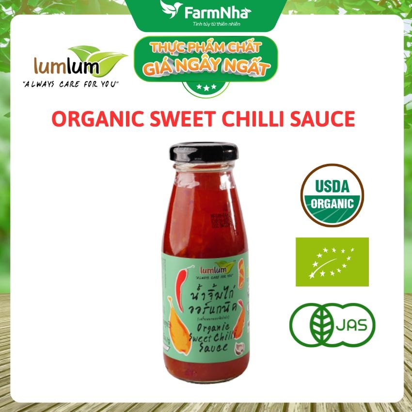 Sốt Ớt Chua Ngọt Hữu Cơ Lumlum 200g Organic Sweet Chilli Sauce - Đánh Thức Vị Giác Cùng Organic Sweet Chilli Sauce