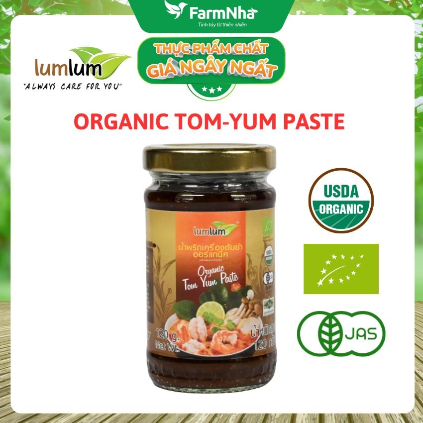 Sốt Tom Yum hữu cơ 120g Lumlum Organic Tom Yum Sauces - Hương Vị Thái Lan Tinh Khiết