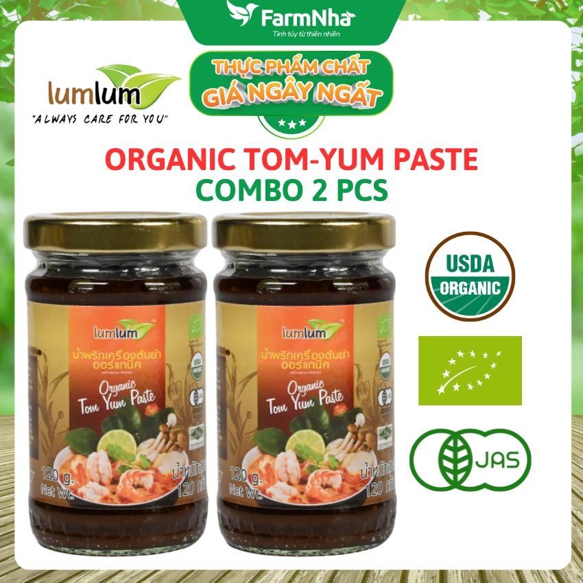 (Combo 2) Sốt Tom Yum hữu cơ 120g Lumlum Organic Tom Yum Sauces - Hương Vị Thái Lan Tinh Khiết