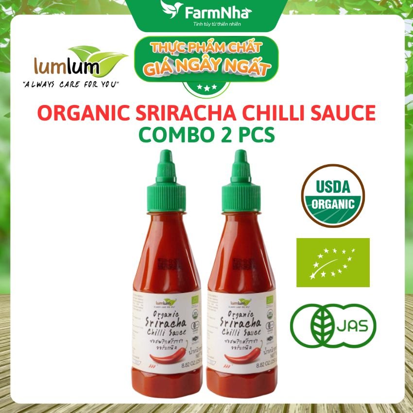 (Combo 2) Tương Ớt Sriracha Hữu Cơ Lumlum 250g – Organic Sriracha Chilli Sauce