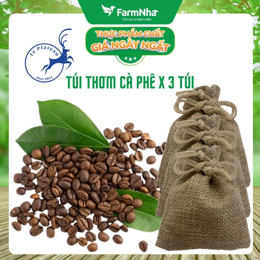 (Combo 3) Túi Thơm Coffee Le Plateau - Khử Mùi Hiệu Quả, Tiện Lợi và An Toàn Cho Sức Khỏe Gia Đình