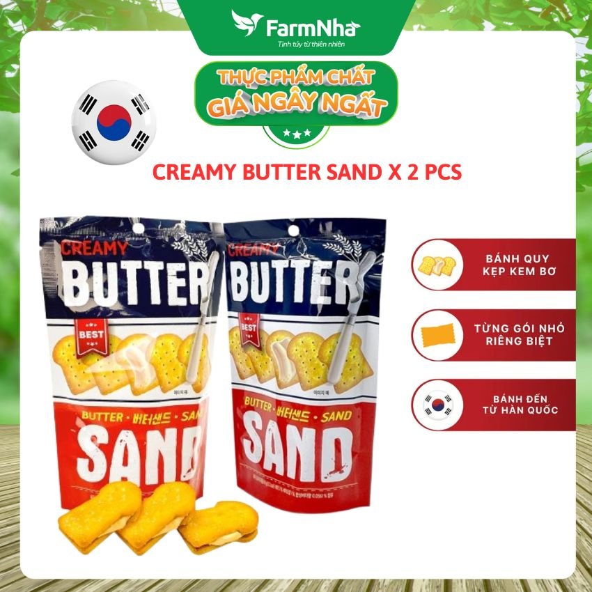 Bánh Quy Kẹp Kem Bơ Creamy Butter Sand Namu 60gr - Hoàn Hảo Cho Tín Đồ Bánh Ngọt