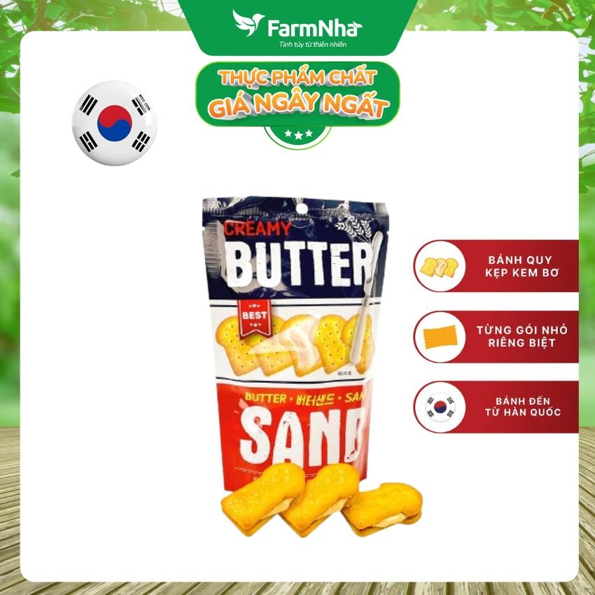 Bánh Quy Kẹp Kem Bơ Creamy Butter Sand Namu 60gr - Hoàn Hảo Cho Tín Đồ Bánh Ngọt