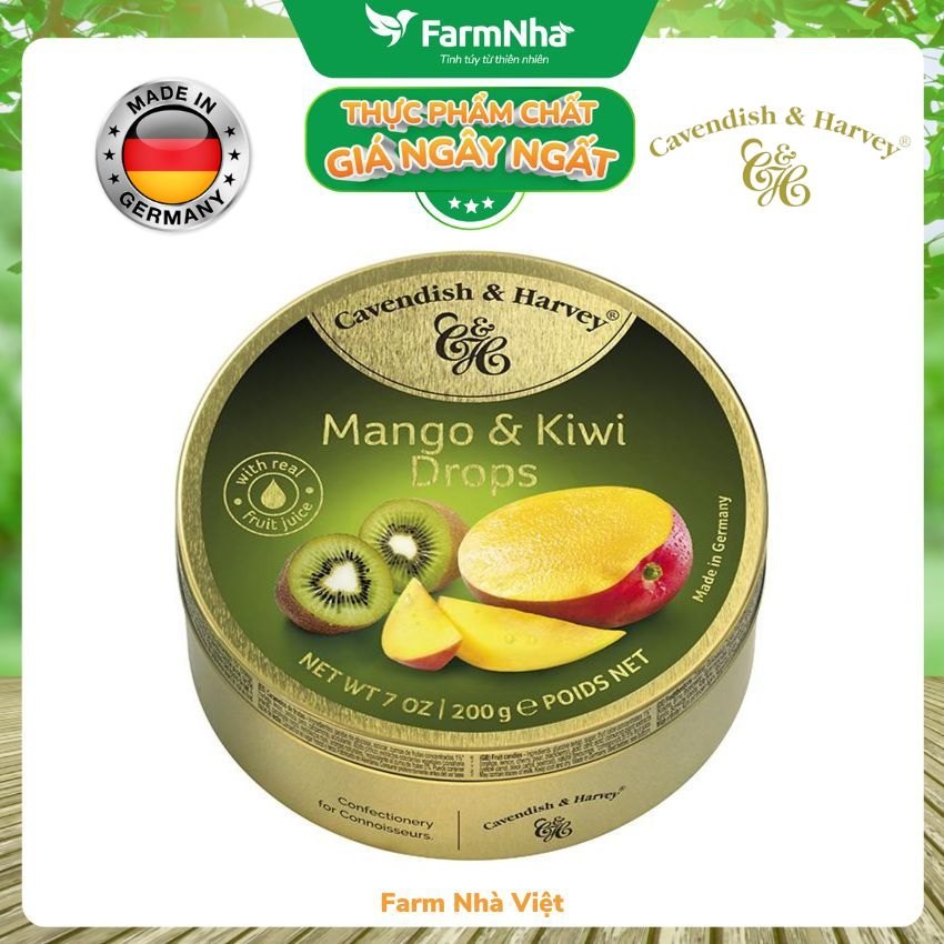 Kẹo trái cây Cavendish & Harvey Vị Mango Kiwi 200g - Hương vị tuyệt vời từ Đức