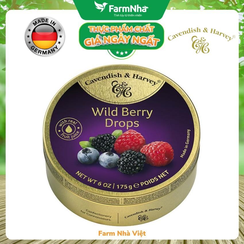 Kẹo trái cây Cavendish & Harvey Vị WildBerry 175g - Hương vị tự nhiên tuyệt vời đến từ Đức