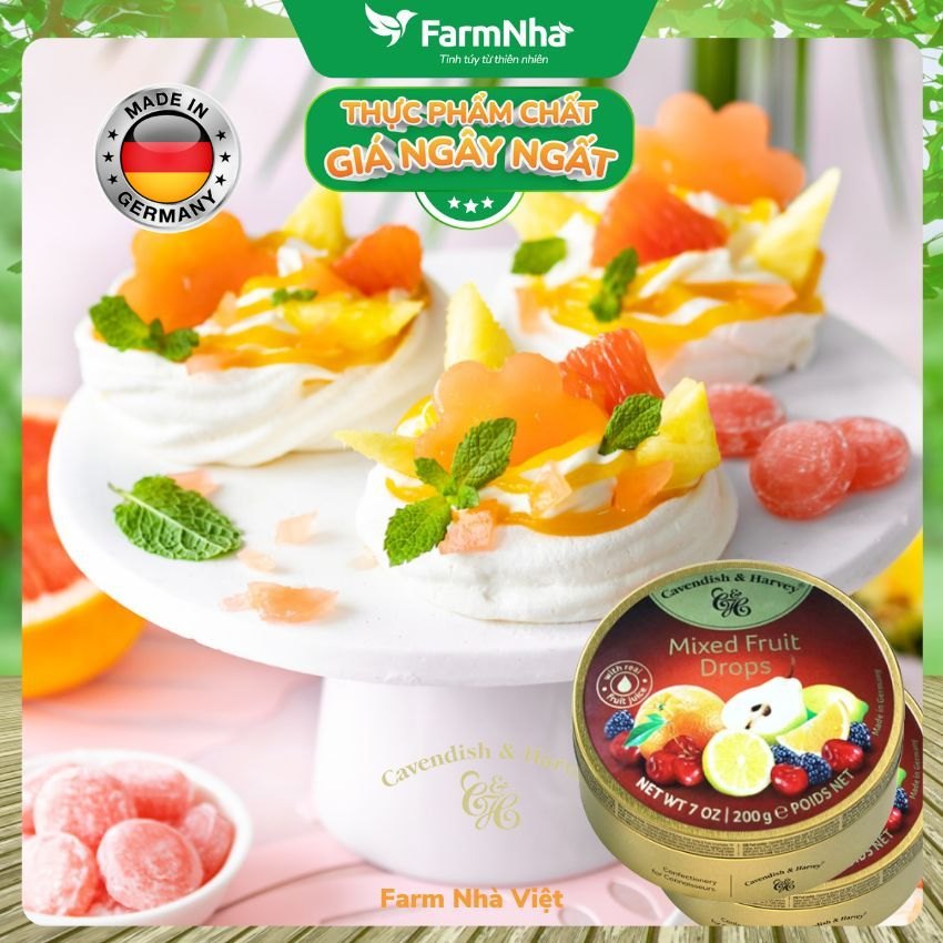 (Combo 2 hộp) Kẹo trái cây Cavendish & Harvey vị ALL FRUIT 200gr - Sản phẩm nhập khẩu từ Đức