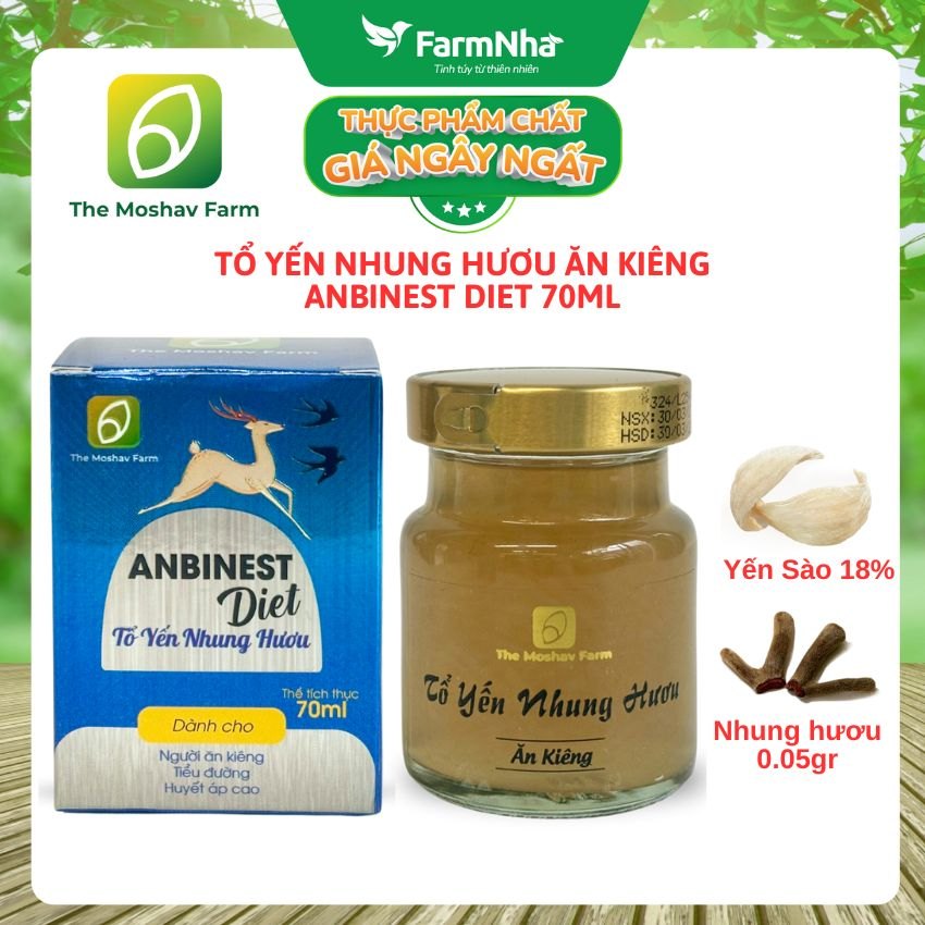 Tổ Yến Nhung Hươu Ăn Kiêng ANBINEST Diet 70ml – Lựa Chọn Hoàn Hảo Cho Người Ăn Kiêng