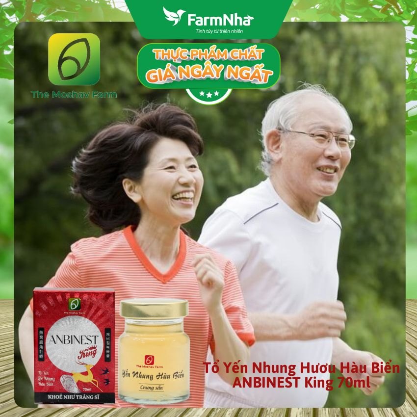 (Combo 6) Tổ Yến Nhung Hươu Hàu Biển ANBINEST King 70ml – Sức Mạnh Sinh Lực Cho Phái Mạnh