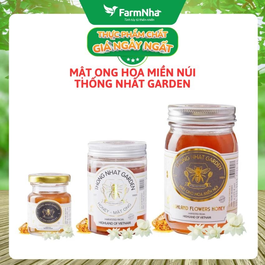 Mật ong Hoa Miền Núi Thống Nhất Garden 550gr (Highland Flowers Honey) - Tinh túy của hoa tự nhiên từ vùng Cao Nguyên Việt Nam