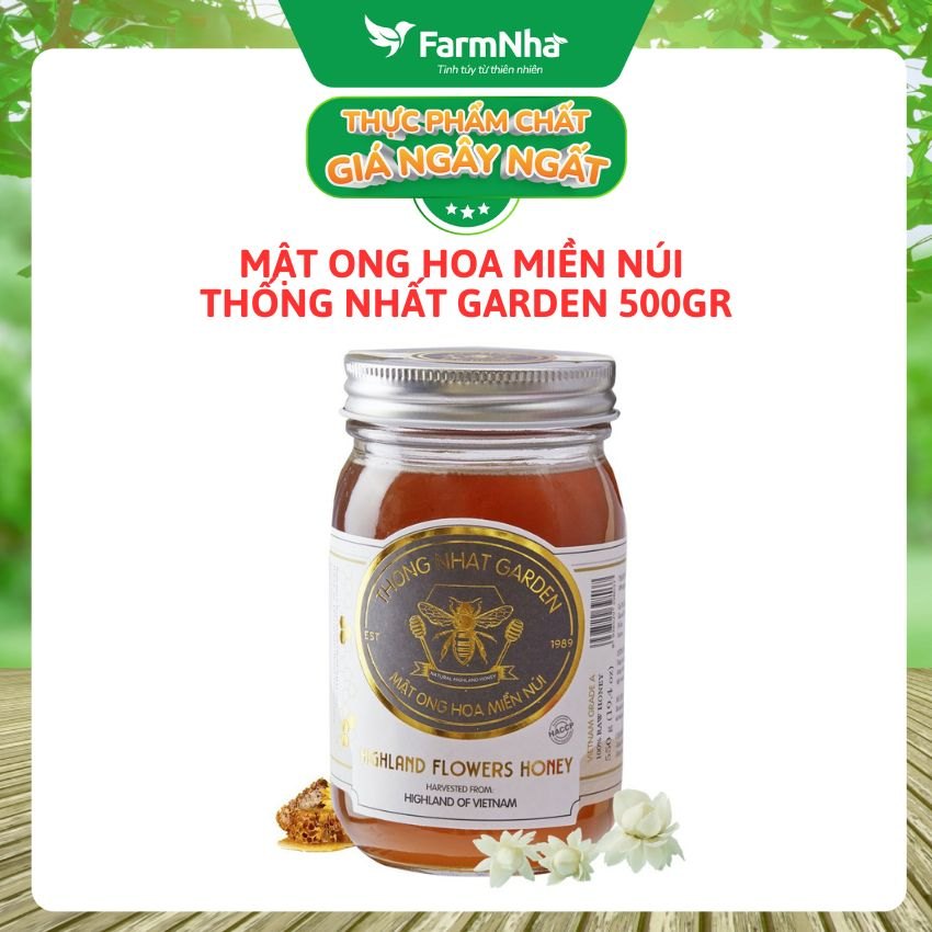 Mật ong Hoa Miền Núi Thống Nhất Garden 550gr (Highland Flowers Honey) - Tinh túy của hoa tự nhiên từ vùng Cao Nguyên Việt Nam